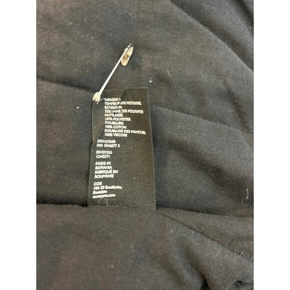 COS | Navy Blue Wool Blend Hooded Parka Coat | 38R - Picture 14 of 14